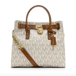 Michael Kors Large Hamilton Tote in Vanilla